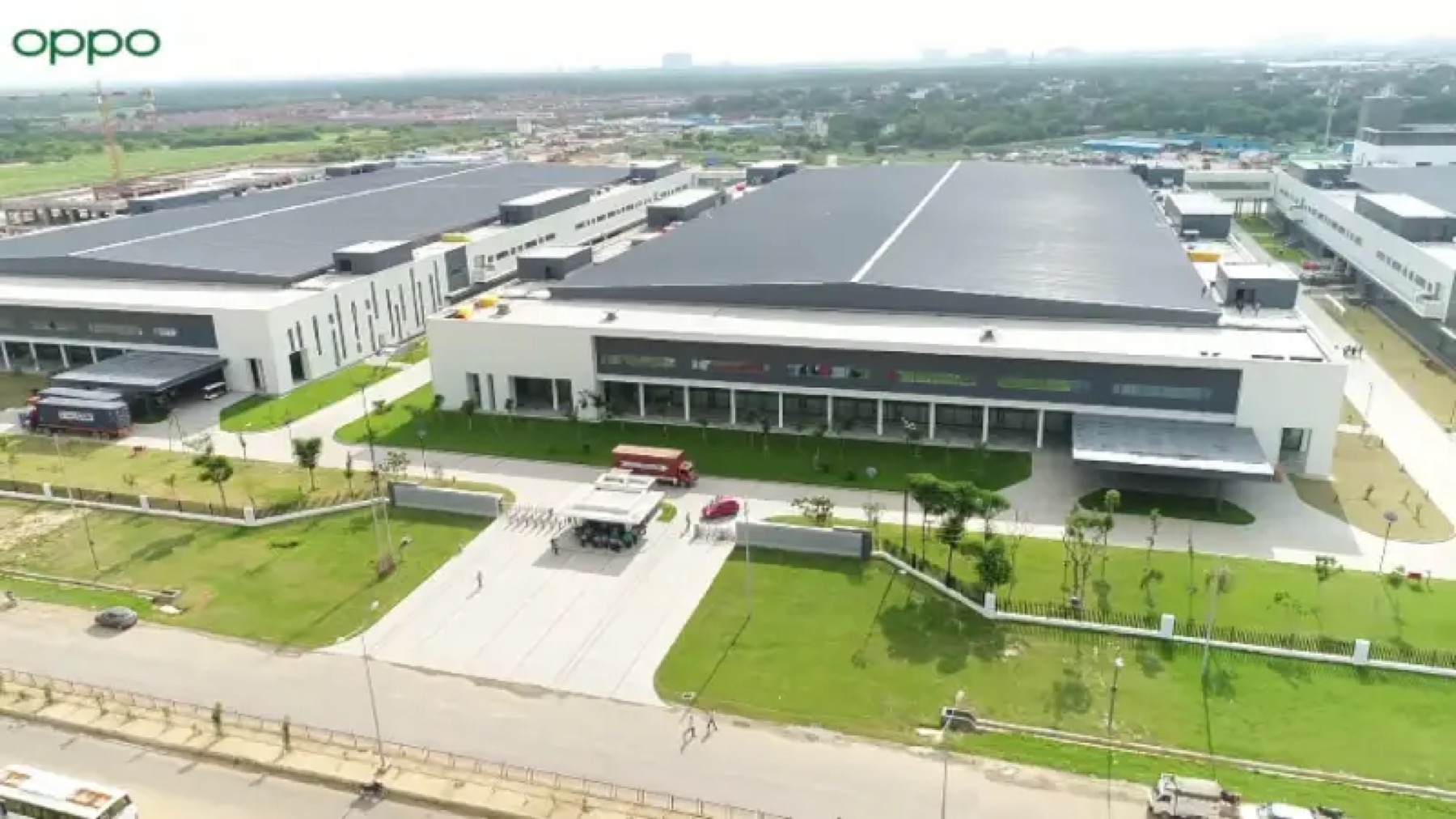 OPPO Manufacturing Plant aerial project view